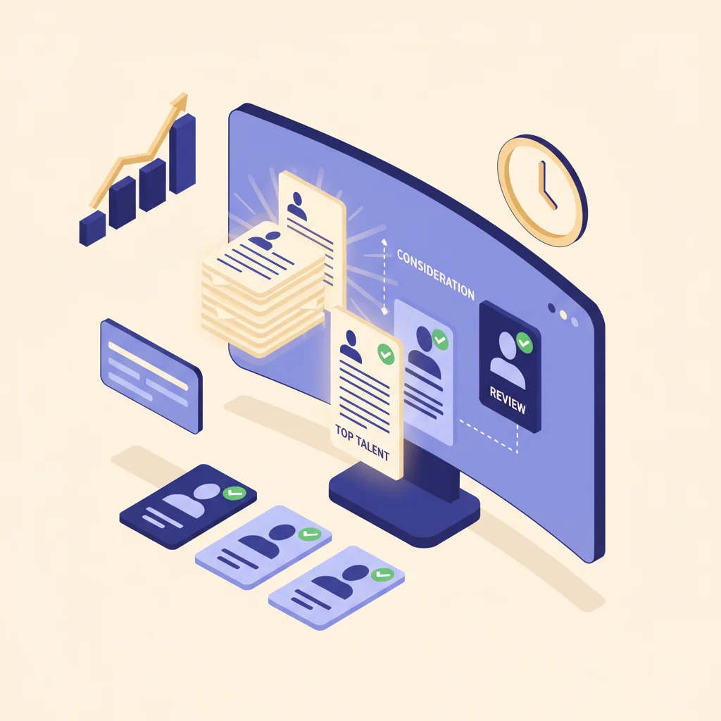 Reclutamiento y Contratación automation illustration